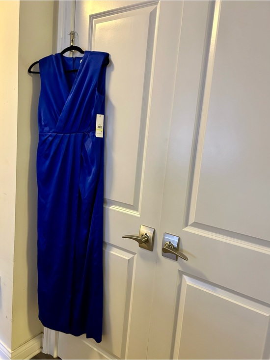 Dkny Dresses & Skirts - NEW DKNY Royal Blue Sleeveless Wrap Maxi Dress